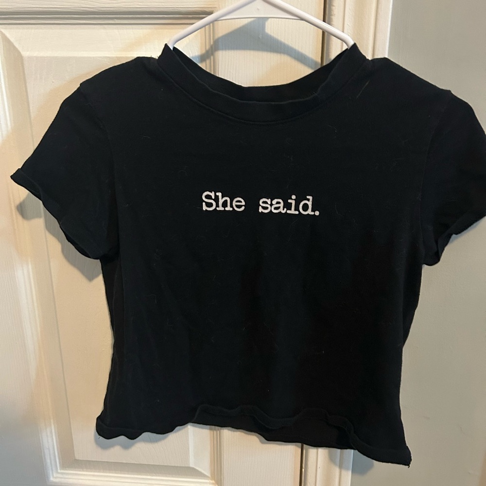 She said crop top